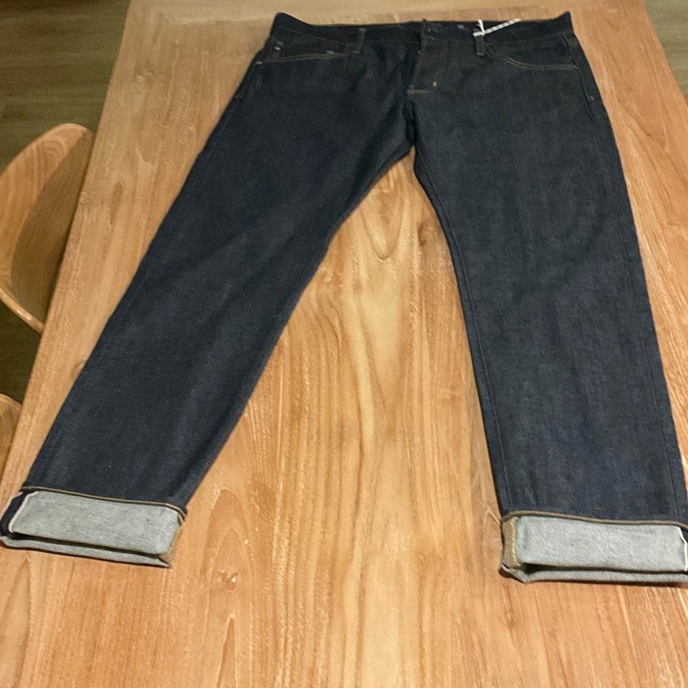 AG “The Tellis” Men’s Modern Slim Dark Raw Denim Jeans